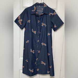 Source Unknown Blue Casual Midi dress